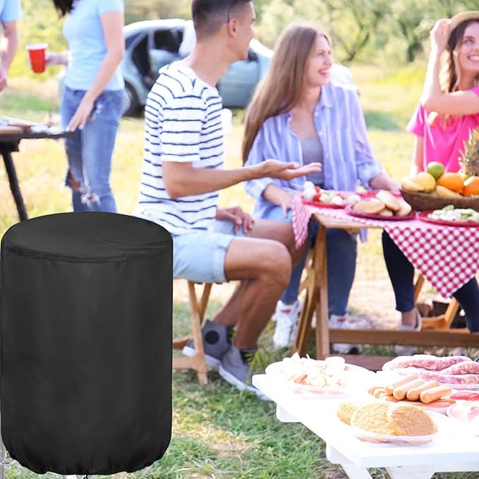 Smoker Cover for Master Cook 16 inch Charcoal Smoker, Waterproof Outdoor Smoker BBQ Cover Vertical Smoker Cover - 16" D x 32" H