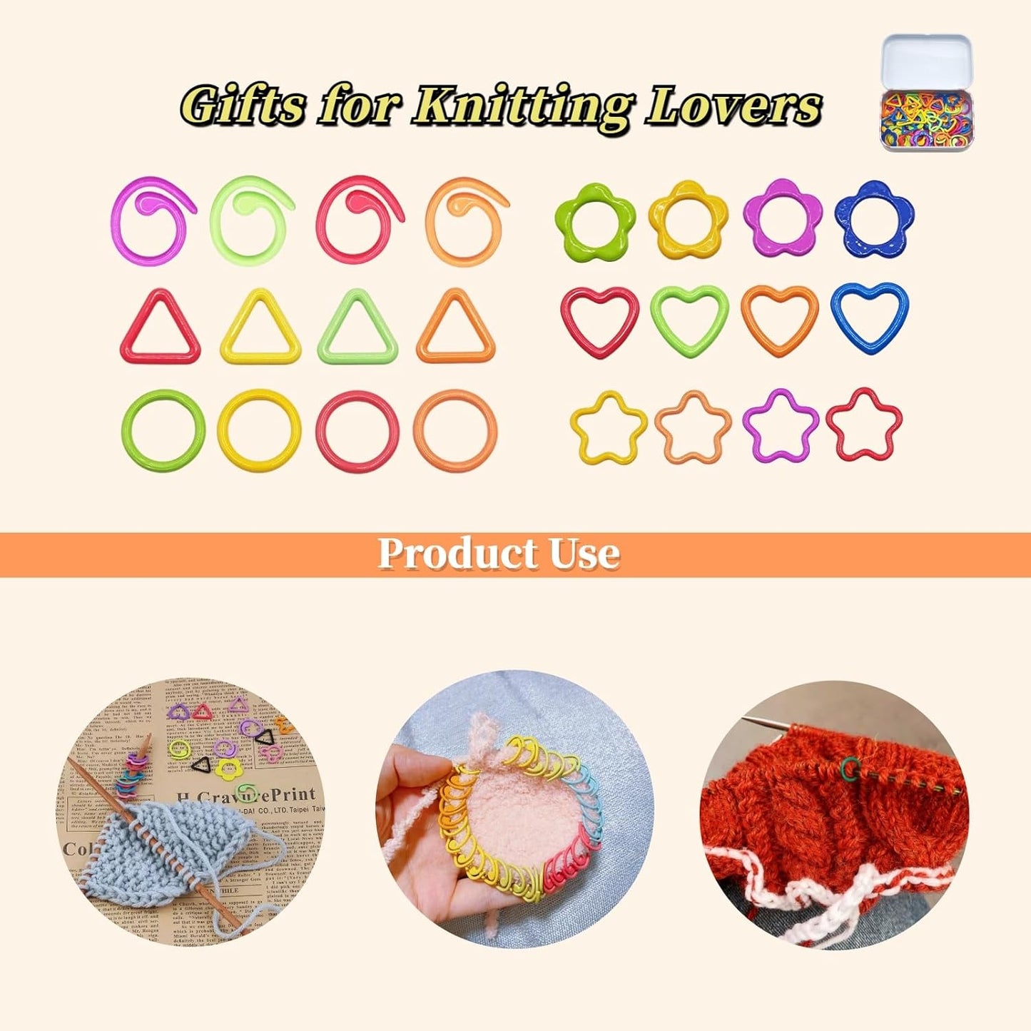 Fazanwey Metal Triangle Stitch Markers,Colorful Crochet Stitch Markers,Knitting Marker with Storage Case,Crochet Gift for Knitting Weaving Lovers (Triangle)