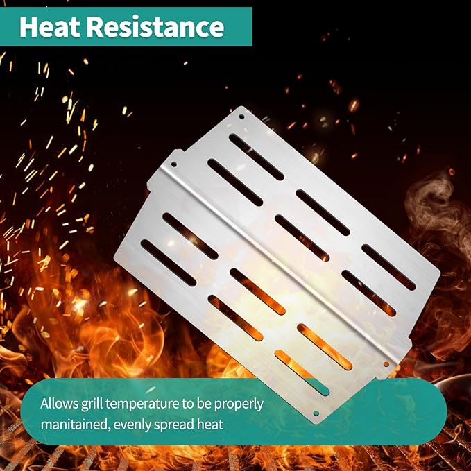 Stainless Steel Grill Replacement Parts for Weber Genesis E310 E320 E330 S330 EP-310 with 7524 Grill Grates 7620 Flavorizer Bars 7622 Heat Deflector for Weber Genesis 300 Series 7621, 19.5”