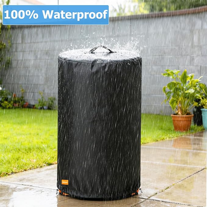 Cover for Ninja Fireside 360 Fire Pit,Outdoor Heavy Duty 600D Waterproof Cover for Ninja Fireside 360 Outdoor Heater,Designed with Buckles and Drawstring to Fix,Fits Ninja Fireside 360 Firepit