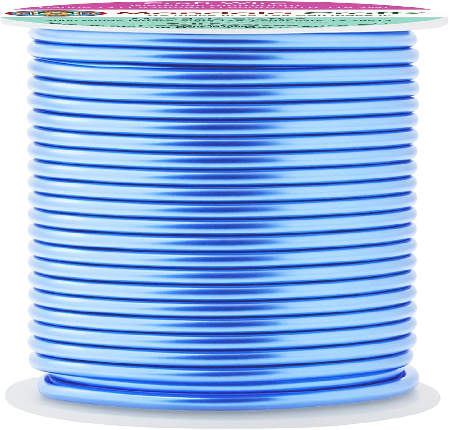 Mandala Crafts 13 Gauge Anodized Aluminum Craft Wire for Jewelry Making - 240 FT Colored Flexible Pastel Wire - Bendable for Bonsai Armature Crafting Sculpting
