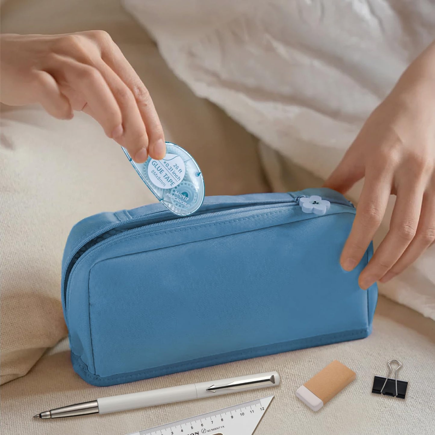 Double Sided Tape for Crafts, Pack of 6 Glue Tape Roller, 26 Ft x 0.31 in Scrapbook Tape, Tape Runner for Scrapbooking Supplies, Office, School, Craft Supplies and Journaling Supplies.