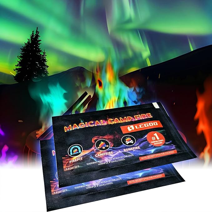 Fire Color Changing Packets for Campfire, Bonfire & Outdoor Fireplaces - Magical Color Flame Packets