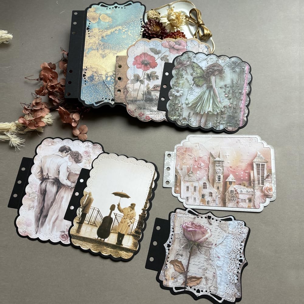 Square Framed Loose-Leaf Die Cuts for Card Making, Vintage Cutting Dies DIY Album Scrapbooking Decor Paper Craft Metal Die Cuts Party Wedding Decorations