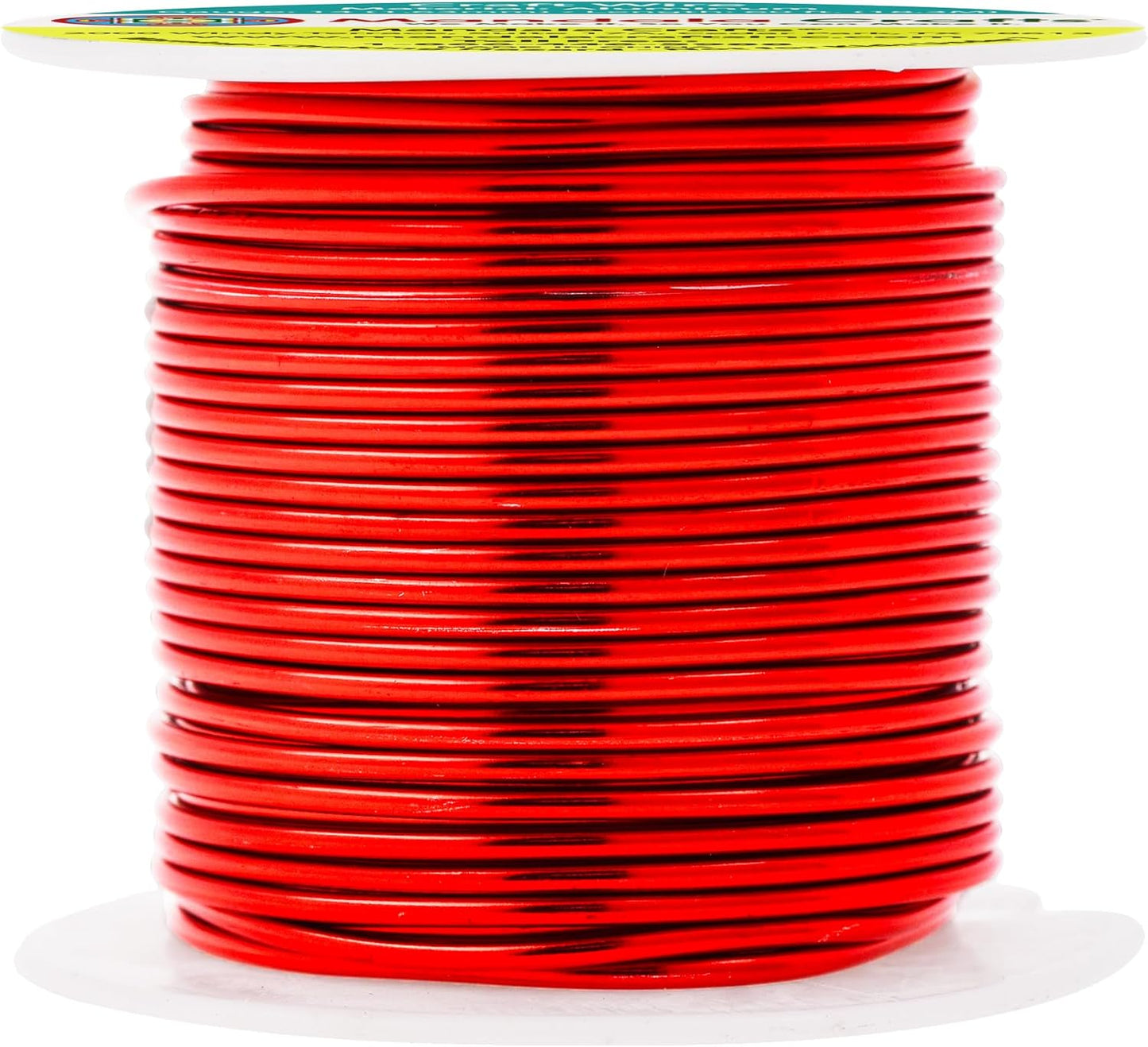 Mandala Crafts 14 Gauge Anodized Aluminum Craft Wire for Jewelry Making - 60 FT Colored Flexible Red Wire - Bendable for Bonsai Armature Crafting Sculpting