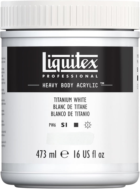 Liquitex Professional Heavy Body Acrylic Paint, 16-oz (473ml) Pot, Titanium White