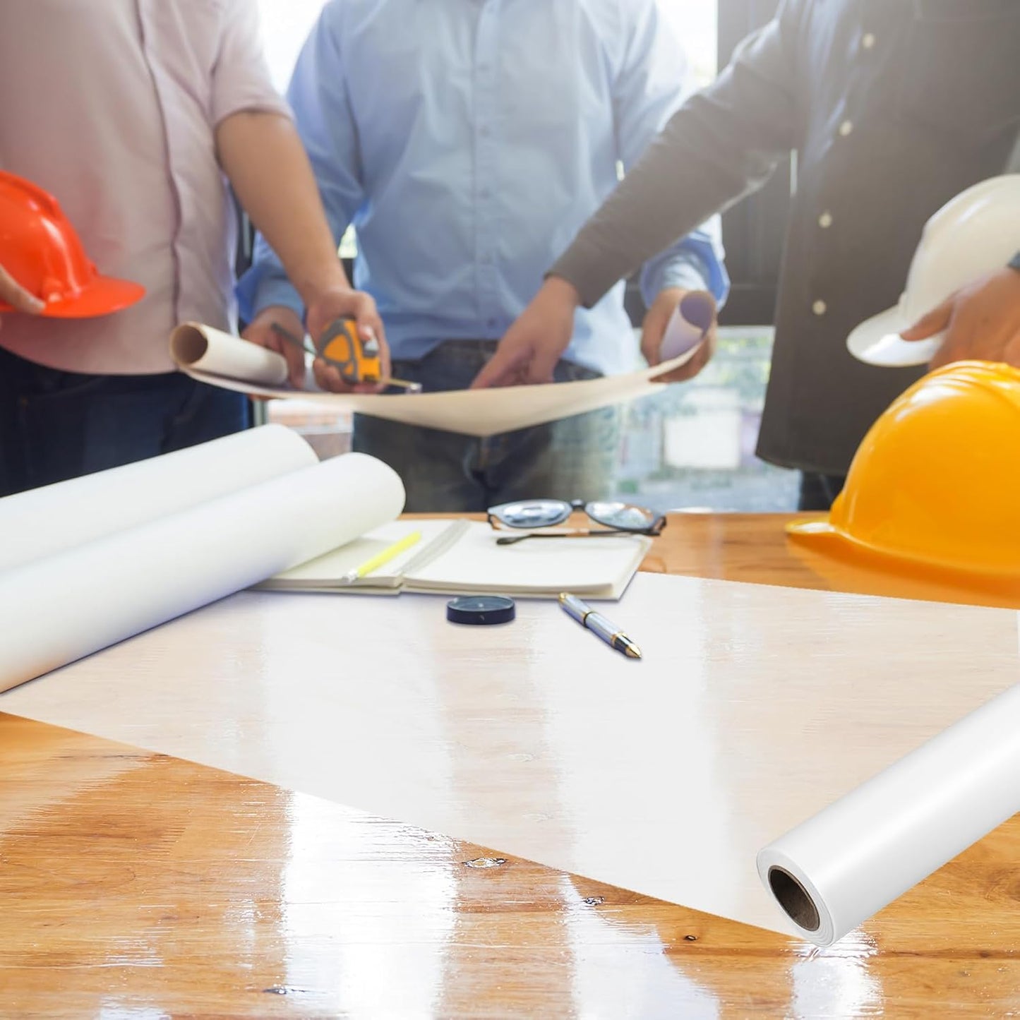 Ctosree 36" x 20 Yards 1000H Design Vellum Roll Architectural Vellum Paper White Translucent Drafting Paper Roll for Drawing Sketching Architecture Building