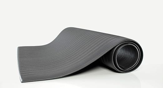 FANMATS 24046002GY Guardian Air Step Anti-Fatigue Floor Mat, Vinyl, Reduces Fatigue and Discomfort, 4" Width, 60"Length, Gray