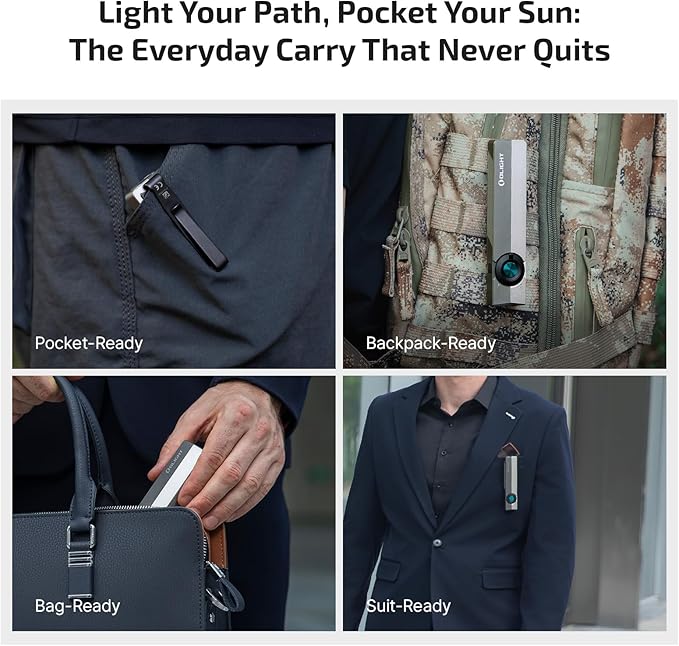 OLIGHT ArkPro EDC Flat Flashlight Rechargeable with Green Beam, UV and White LED, 1500 Lumens USB-C Pocket Camping Flashlight, Spotlight Floodlight for Outdoor Emergency (Dual Tone Silver Graphite CW)