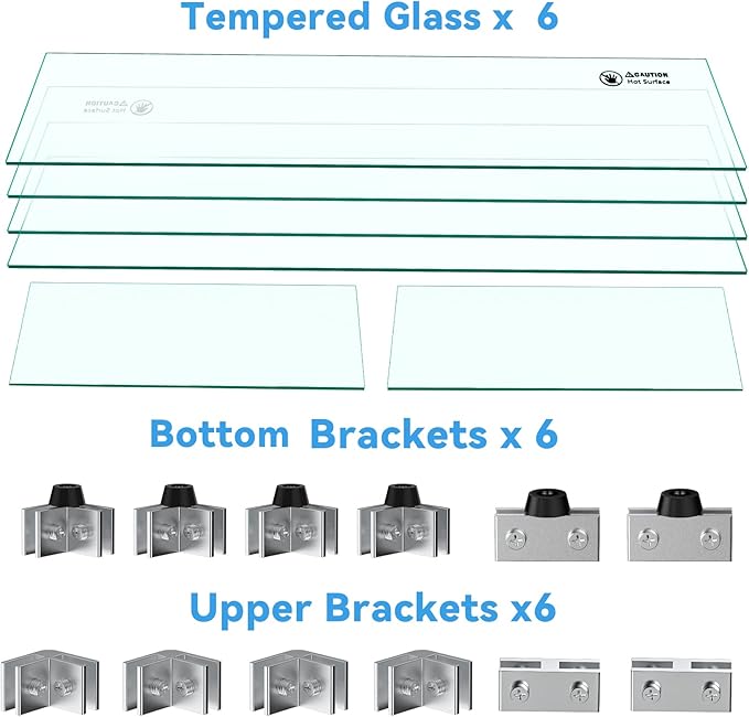 Skyflame Fire Pit Tempered Glass Wind Guard for Outdoor Linear Fire Pits, Thick/Clear Steady Feet Tree Gas Pit Guard / 78" x 11" Glass Shields for Propane, Outside Patio