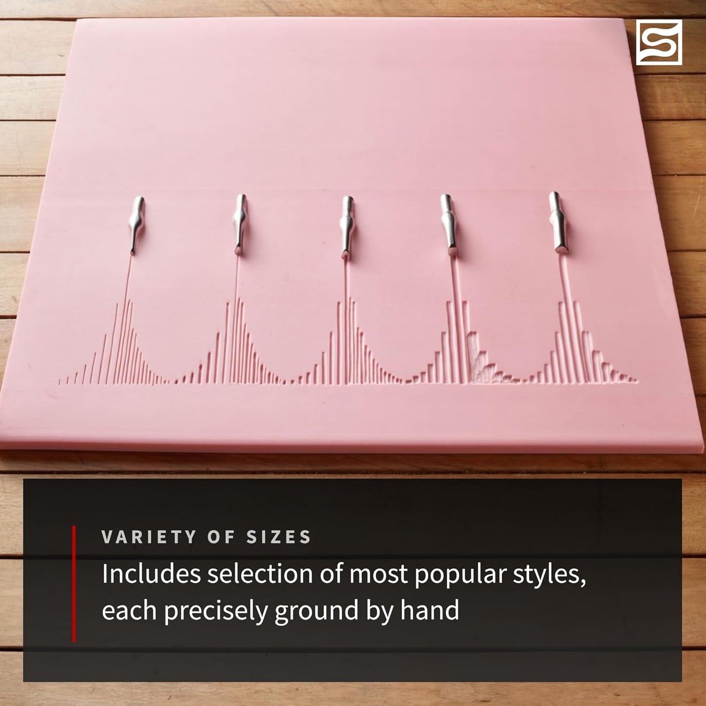 Speedball Linoleum Cutter Kit, 2-Handle Tool Set, Includes 6 Professional Linocut Carving Blades, Made in USA