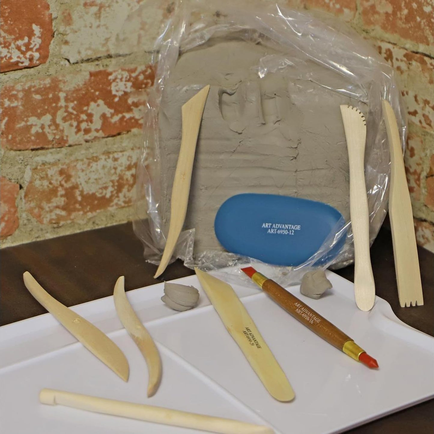 Art Advantage Wipe Out Tool, Double-Ended, Ceramic Tools, Ceramics Tools, Ceramics Tool Kit, Clay Paint Remover, Ceramic Tools for Pottery, Wipe Out Tools