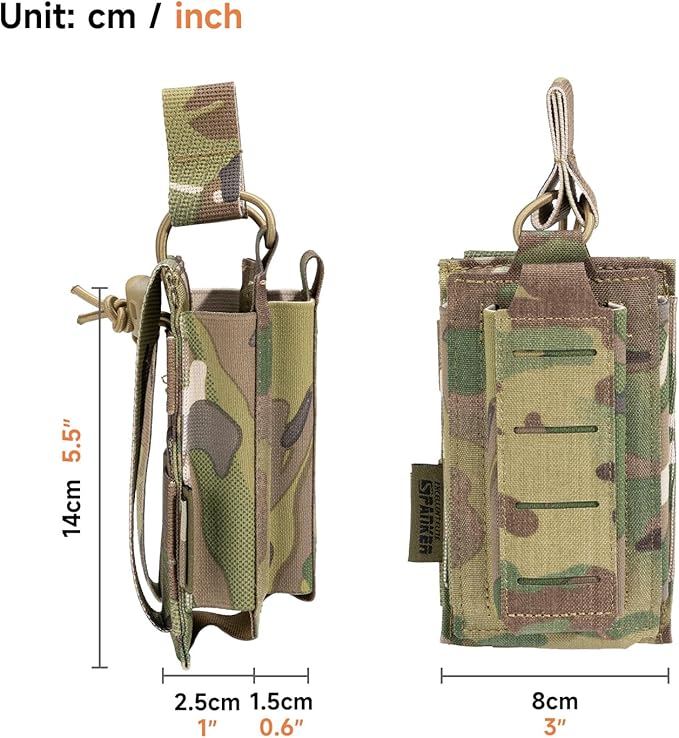 EXCELLENT ELITE SPANKER Tactical Open-Top Single/Double/Triple Molle Mag Pouch for Pistol Mag Pouch Tactical Bag Accessories Holder