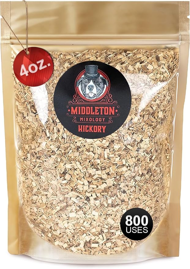 SmokeTop 4oz Bag - Cocktail Smoker Chips for Old Fashioned Cocktails, Whiskey, & Bourbon - by Middleton Mixology Made in The USA (800 uses) (Hickory)