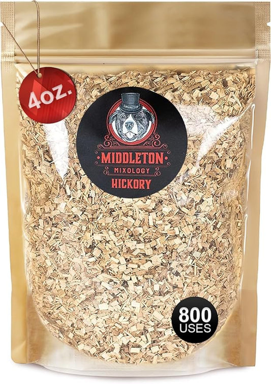 SmokeTop 4oz Bag - Cocktail Smoker Chips for Old Fashioned Cocktails, Whiskey, & Bourbon - by Middleton Mixology Made in The USA (800 uses) (Hickory)