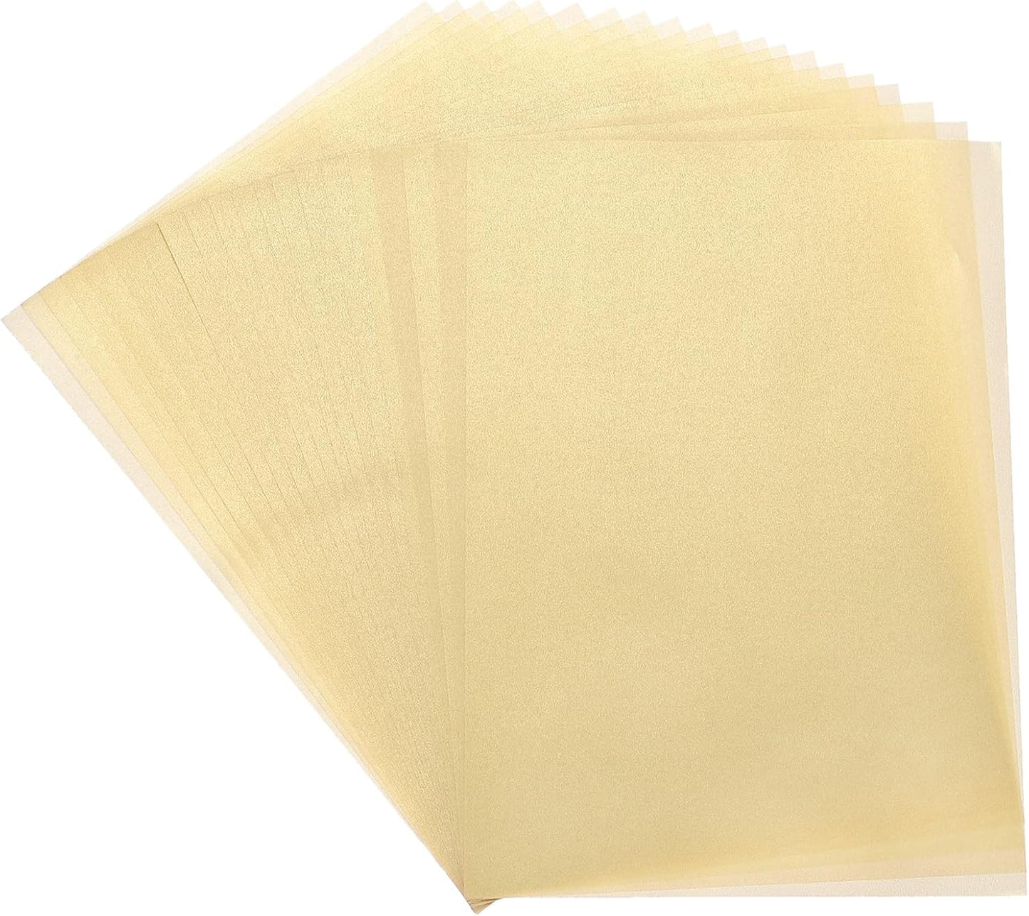 MECCANIXITY Colored Vellum Paper, 40 Sheet Orange Yellow Transparency 11.7 x 8.2 Printable Vellum Paper, Translucent Vellum Sheets for Printing Wedding Invitations, Ink Jet Laser Printer