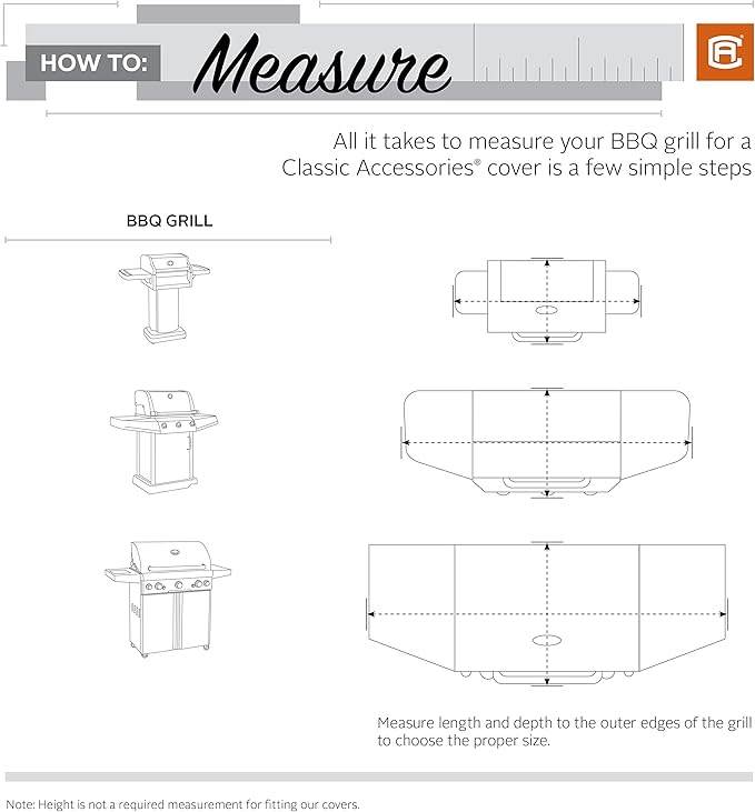 Classic Accessories Veranda Water-Resistant 44 Inch BBQ Grill Cover