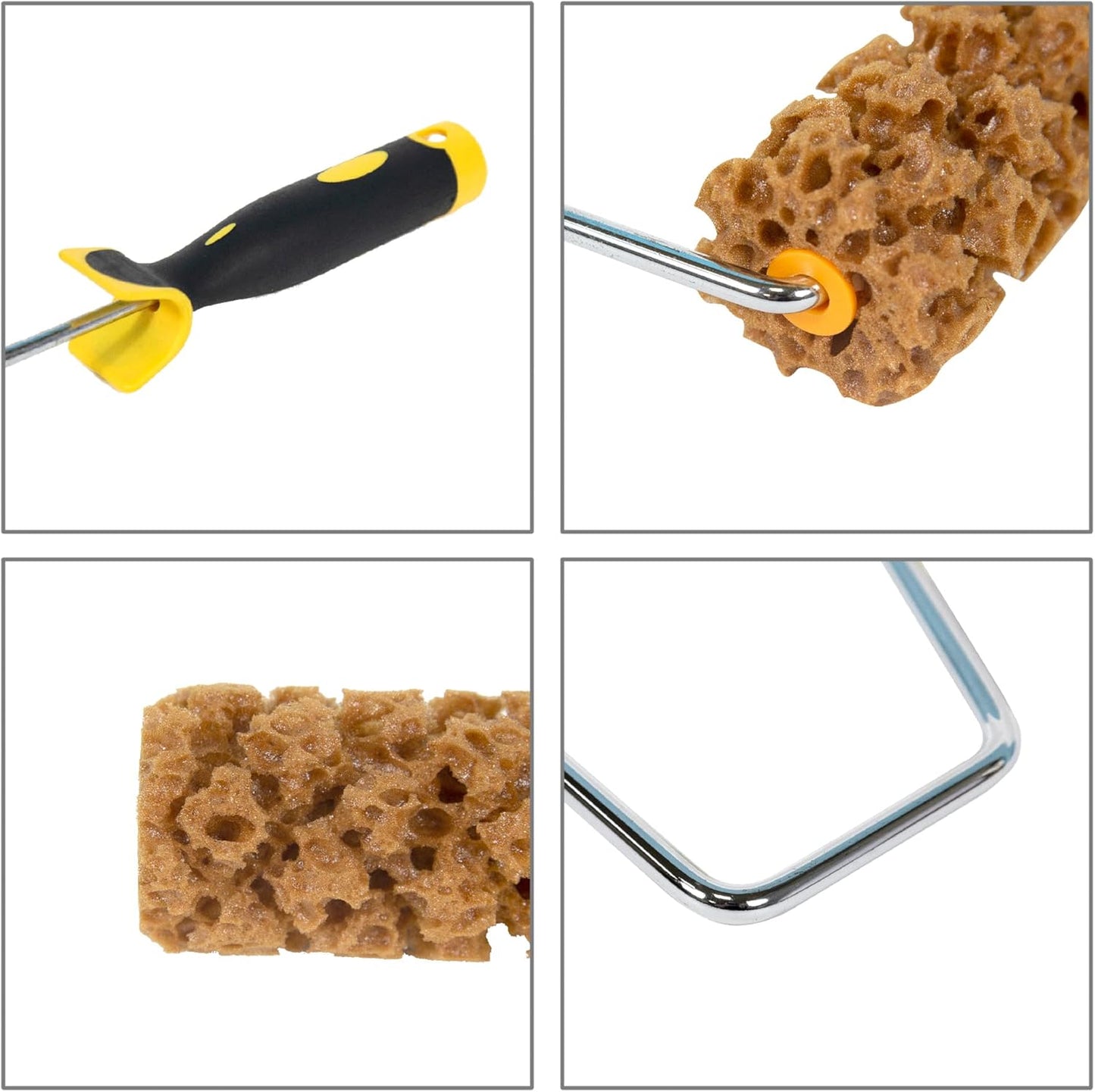 Hanroy Sponge Paint Roller Small 6" for Texture Painting Decorators Brush Tool, Fast and Easy Pattern Art Sponge Roller for Home Wall(M60)