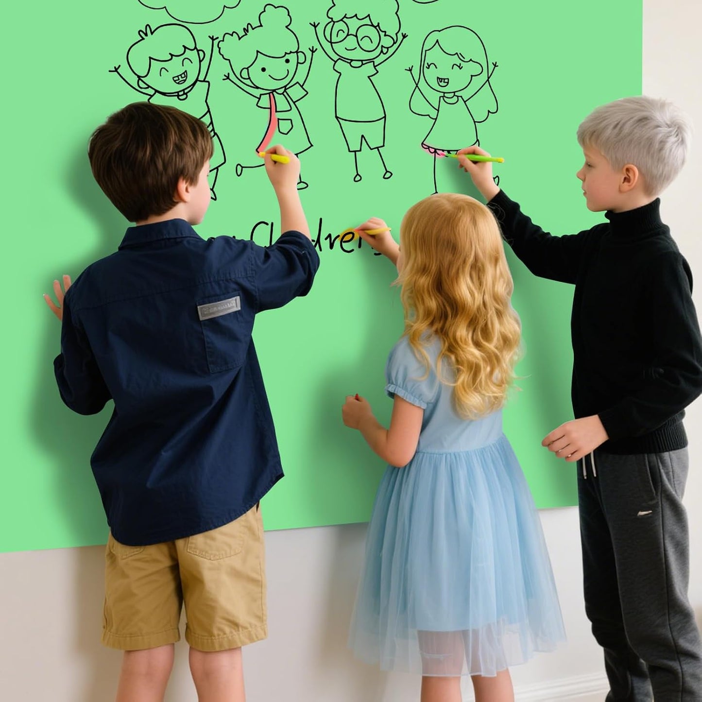 Magnetic Glass Whiteboard - Glass Dry Erase Board 48"x36" Large Frameless Glass Board for Walls Office School and Home, Green