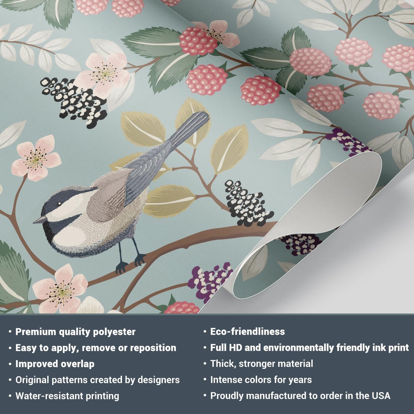 wall26 Removable Wall Sticker/Wall Mural Close Up Dark Rose Flower Blossoms Nature Wilderness Photography Decorative Botanical Relax/Calm Floral for Living Room, Bedroom, Office - 108x120 inches