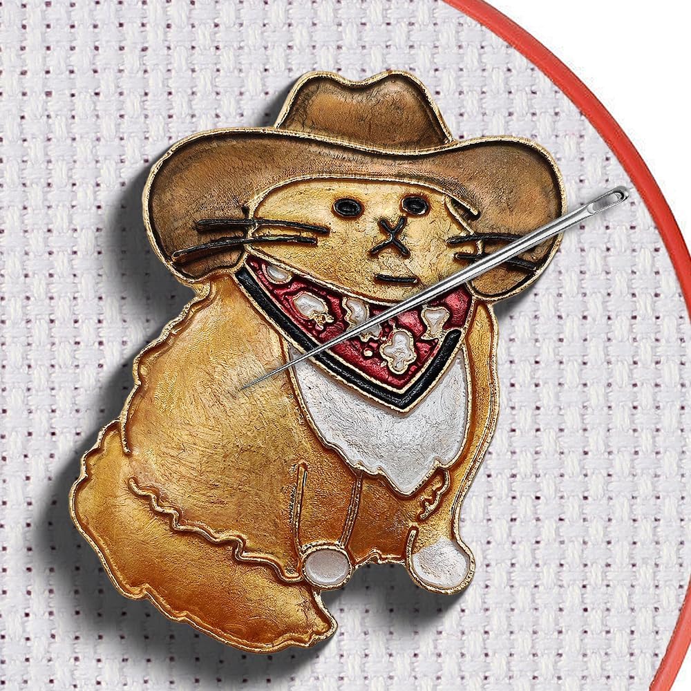 Magnetic Needle Minder Magnet Embroidery Accessories and Supplies Embroidery Needle Holder Cross Stitch Holder Needlework Supplies (Cardinal) (Gafieldcat)