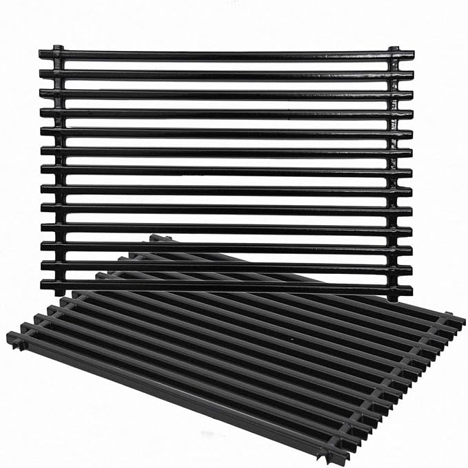 GasSaf Grill Grates for Weber Spirit 300, Spirit 700, Genesis Silver Gold B|C, Platinum B|C, Porcelain Grid Grates Replacement for Genesis 1000-3500, Gas Grill Parts for Weber 7525 (17.4 x11.8)