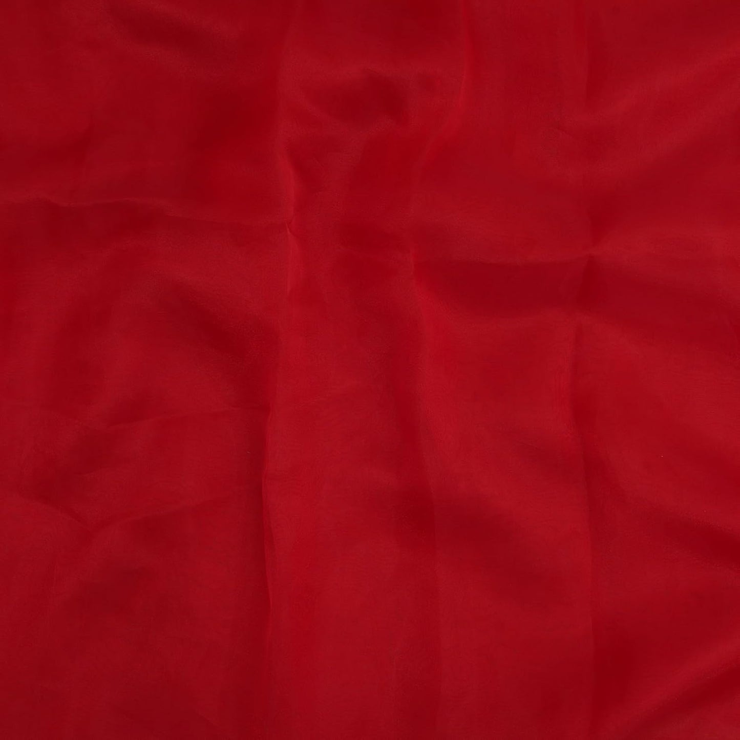 Organza Fabric 5 Yard Bridal Solid Sheer Organza Fabric Bolt for Wedding Dress, Fashion, Crafts, Decorations Silky Shiny Organza 44" - (5 Yard, Red)