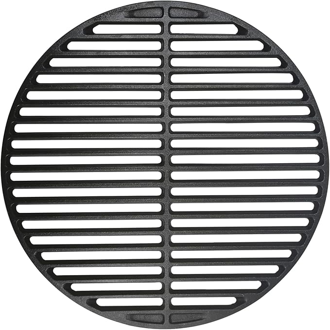 Cast Iron Cooking Grid for Large Big Green Egg Accessories, Grate Grids for Any 18" Kamado Grills Replacement Parts (18IN)