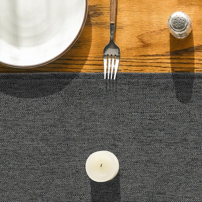 Artoid Mode Grey Table Runner, Seasonal Washable Kitchen Dining Table Decoration for Home Party Decor 13x48 Inch