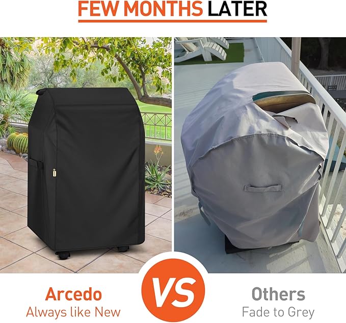 Arcedo Grill Cover 30 Inch Compatible with Weber Spirit 210 Gas Grills, Waterproof Heavy Duty Small Fade Resistant BBQ Cover, Compared to 7105, Not Fit for Spirit II E-210