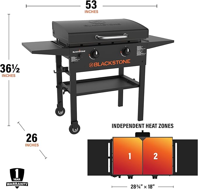 Blackstone 2450AZ 28" Omnivore Griddle Bundle with Soft Cover and Two Spatulas