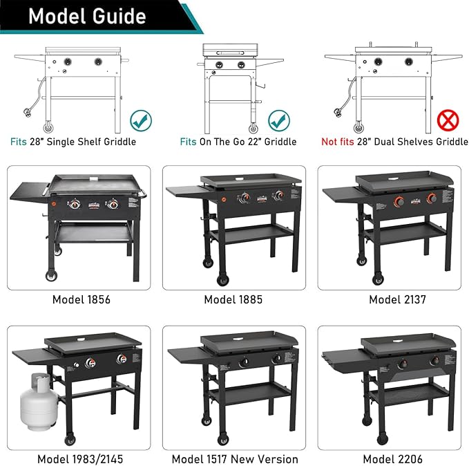 ZJYWSCH Cover for Blackstone 28" Griddle with Single Shelf Flat Top Grill 1856 1885 1983 2137 2145 2206 2370, for Blackstone Adventure Ready 22" On The Go 22" Culinary 2020 2277 2350 Griddle
