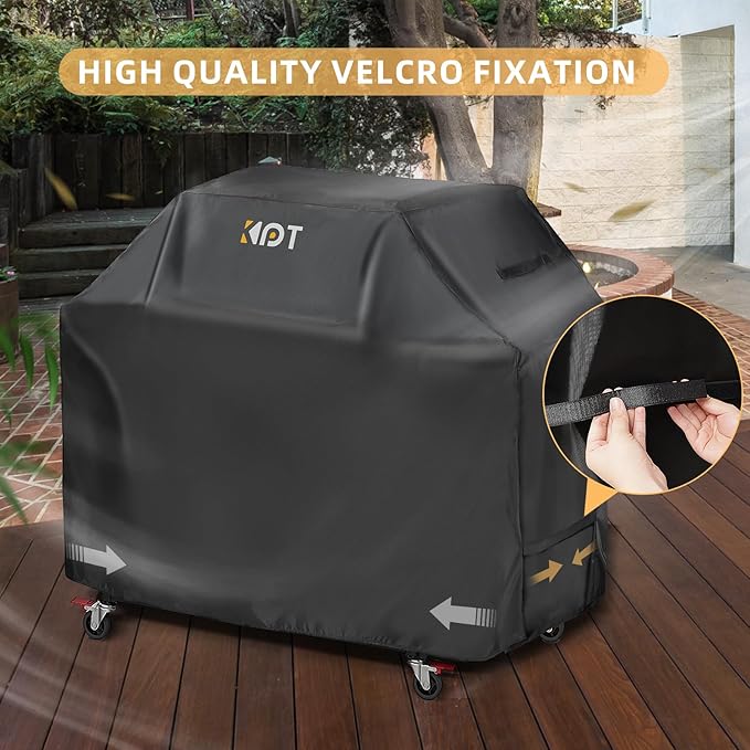 KPT 72 Inch Grill Cover for Outdoor Grill - Heavy Duty Waterproof 420D BBQ Cover with Hook, Air Vent, Buckle - Gas Grill Cover, UV & Fade Resistant, BBQ Grill Cover for Weber, Nexgrill, Char Broil