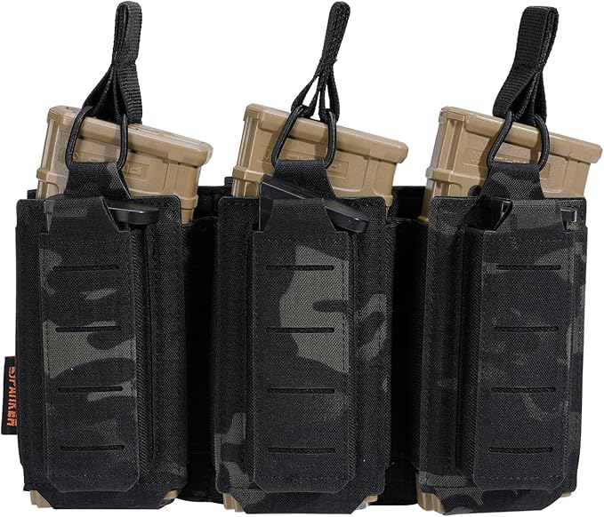 EXCELLENT ELITE SPANKER Tactical Open-Top Single/Double/Triple Molle Mag Pouch for Pistol Mag Pouch Tactical Bag Accessories Holder