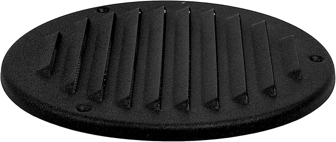 Square Ventilation Grille / 5" Inch Inside Measurement/Black Metal Air Vent Louver - Inside/Outside use/Ø 6.25" Inch Outer Measurement