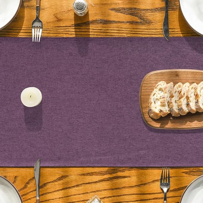 Artoid Mode Purple Table Runner, Seasonal Summer Washable Kitchen Dining Table Decoration for Home Party Decor 13x72 Inch