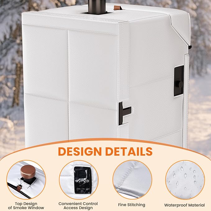 Hisencn Grill Insulation Blanket for Pit Boss 4 Series Vertical Pellet Smoker – Onyx Edition, PBV4NX, Fiberglass Heat Retention Insulation Blanket, Magnetic BBQ Smoker Cover for Pit Boss Pellet Grill