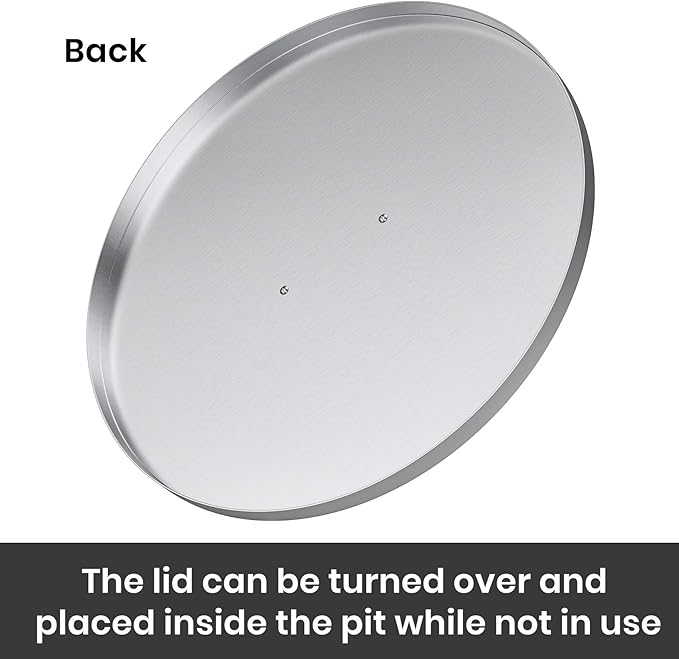 Stanbroil 22" Stainless Steel Round Fire Pit Cover, Fire Pit Ring Lid Fits for 19-Inch Drop-in Firepit Pan and 18 Inch Flat Fire Pit