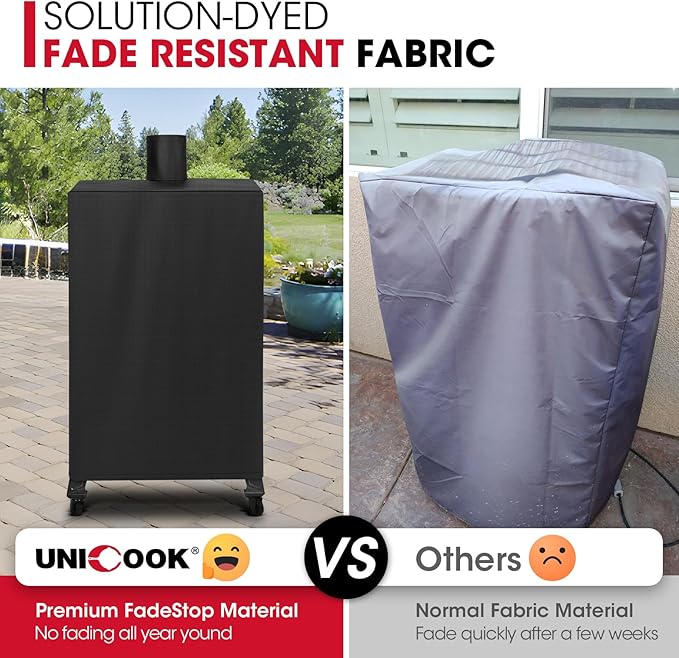 Unicook Vertical Smoker Cover Compatible with Pit Boss 4, 5, 7 Series, Wood Pellet Grill Cover for Outside, Outdoor Waterproof BBQ Protector, Compared to Pit Boss 73550