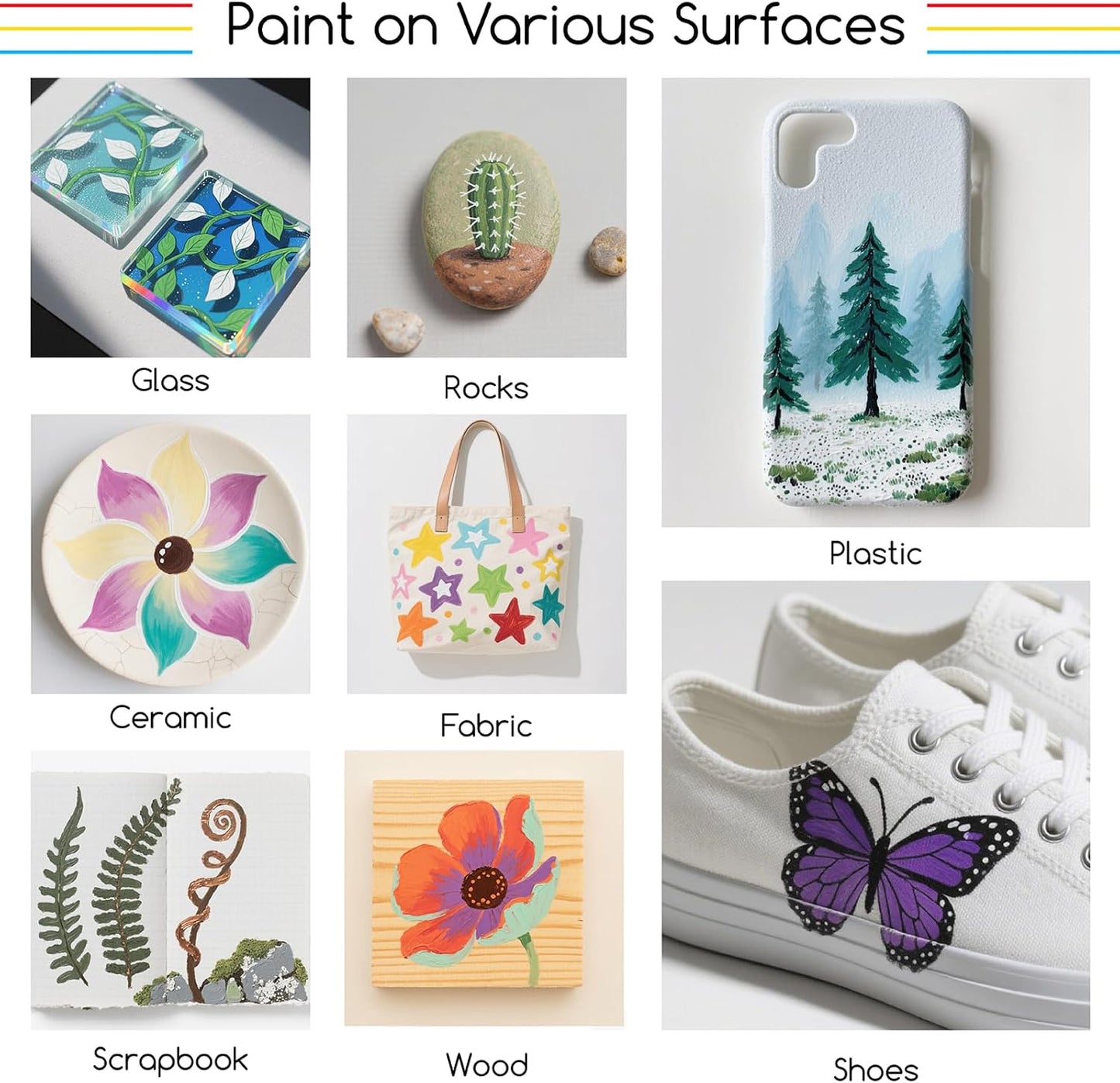 MEEDEN Acrylic Paint Markers: 48 Colors Brush Tip Acrylic Markers with Automatic Ink Control System - Visible Large Capacity Water-Based Acrylic Paint Pens for Beginners Artists Adults Halloween Paint