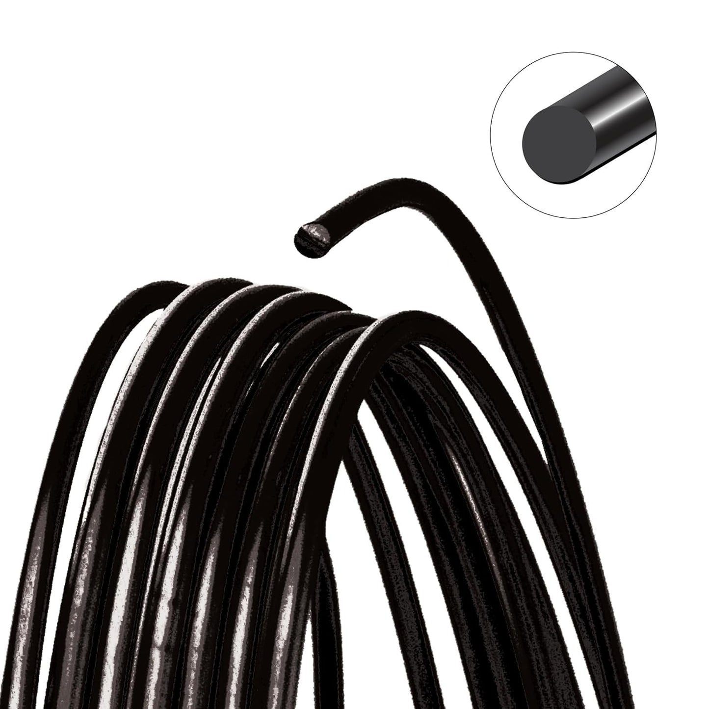 The Beadsmith Wire Elements Craft Wire – Tarnish Resistant, Soft Temper, Round, Black Color – 0.81mm, 20 Gauge, 10 Yard Spool – Jewelry Making, Wire Wrapping, Floral, & Other DIY Crafts