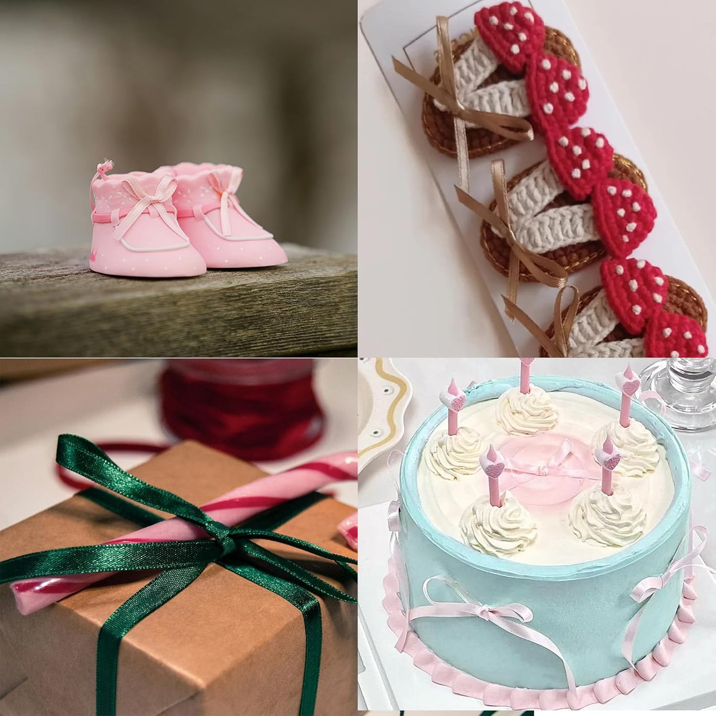 1/8 Inch X 100 Yards Sherry Satin Thin Ribbon Solid Color Double Faced Ribbons Perfect for Crafts Wedding Decor Bow Making Arts Sewing and More