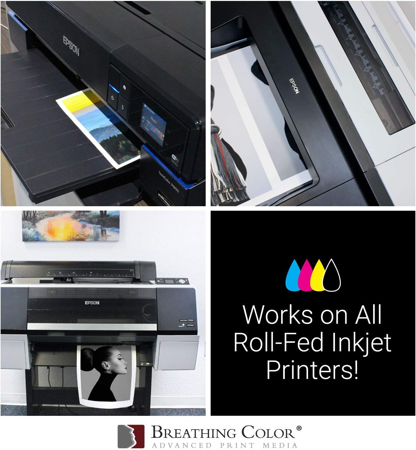 Premium Lyve Matte Canvas Paper Perfect For Use on Professional Makes and Models of Epson, Canon and HP printers preferred by Professionals. 19 mil textured Canvas offered in a 54 inch by 40 ft roll