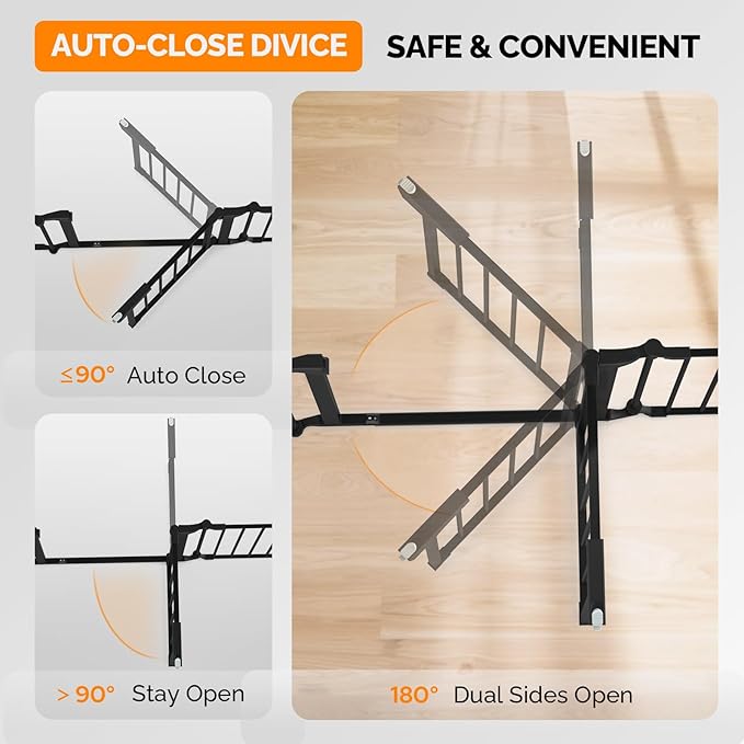 Bonnlo 188'' Wide Baby Gate Playpen 8 Panel Adjustable Play Yard Metal Dog Gate with Door Fireplace Christmas Tree Fence for Pet/Child/Toddler