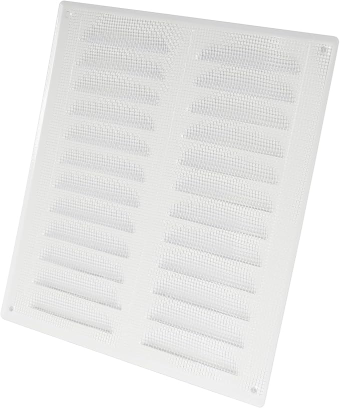 Repa Market 10" x 11" White Steel Vent Cover – Wall & Ceiling Air Return Grille with Mesh Screen – HVAC Intake & Exhaust Register – Durable Metal Duct Cover for Indoor or Outdoor Ventilation Systems
