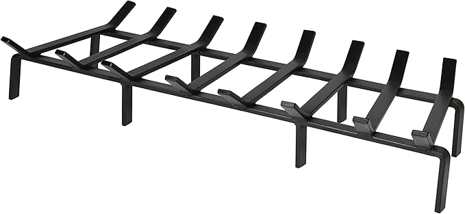 SteelFreak Heavy Duty Steel Fireplace Grate - Made in The USA (36 Inch)