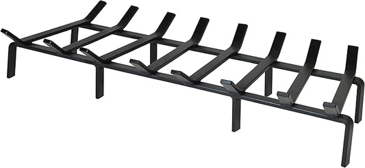 SteelFreak Heavy Duty Steel Fireplace Grate - Made in The USA (36 Inch)