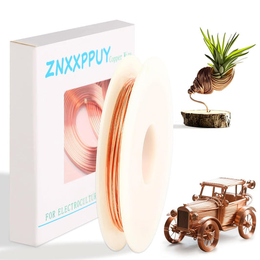 18 Gauge 60 FT 99.9% Pure Soft Copper Wire for Electroculture Gardening, Jewelry Making, Beading, Science Projects (1 PCS)