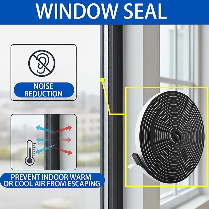 Smoker Gasket Seal - 1/2" x 1/8" x 20 Ft Self-Adhesive High Temp Black Felt for BBQ Grill Pit & Fire Door