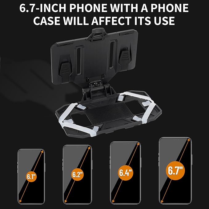 Tactical Molle Phone Holder for Plate Carrier Vest, Quick Release & Adjustable Phone Mount, Compatible with 4.7-6.7 inch Smart Phones, Durable Tactical Accessories for Outdoor Enthusiasts